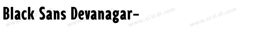 Black Sans Devanagar字体转换